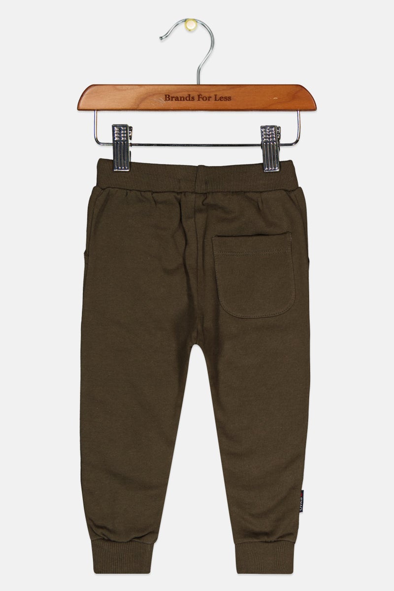 Overkids Toddlers Boy Solid Jogger Pants, Dark Olive - Image 3